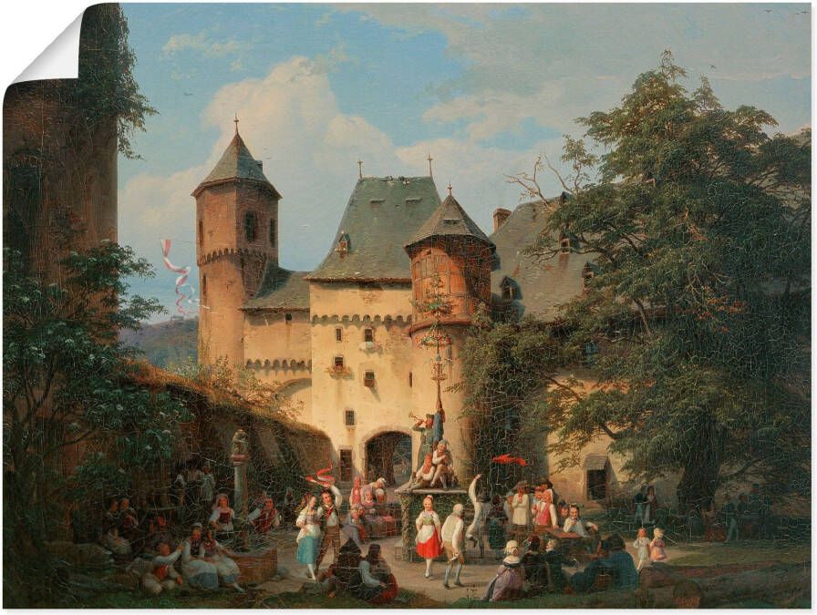 Artland Artprint Feestelijk tafereel op het voorplein van een kasteel als artprint van aluminium artprint op linnen muursticker of poster in verschillende maten - Foto 9