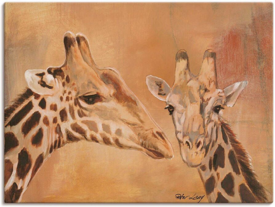 Artland Artprint Giraffen als artprint van aluminium artprint voor buiten artprint op linnen poster in verschillende maten. maten - Foto 4