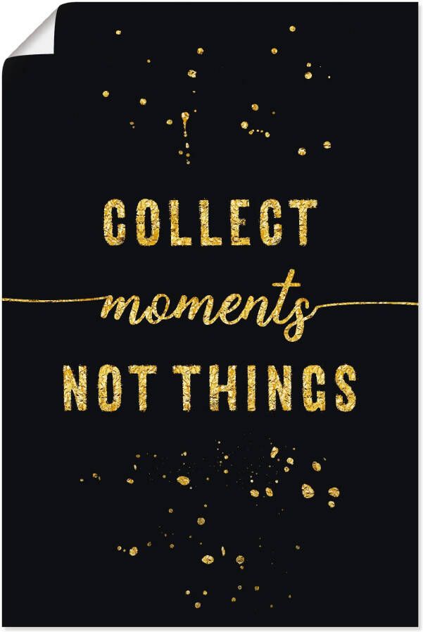 Artland Artprint GOUD verzamel momenten geen dingen als artprint op linnen poster in verschillende formaten maten