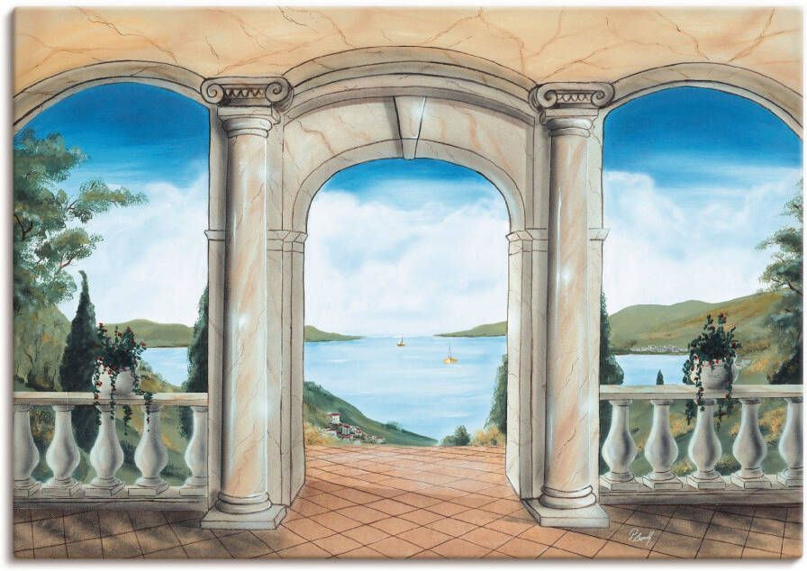 Artland Artprint Grieks terras als artprint op linnen poster in verschillende formaten maten - Foto 8