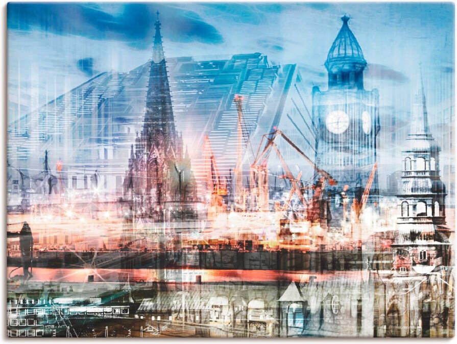 Artland Artprint Hamburg Collage II als artprint op linnen muursticker in verschillende maten