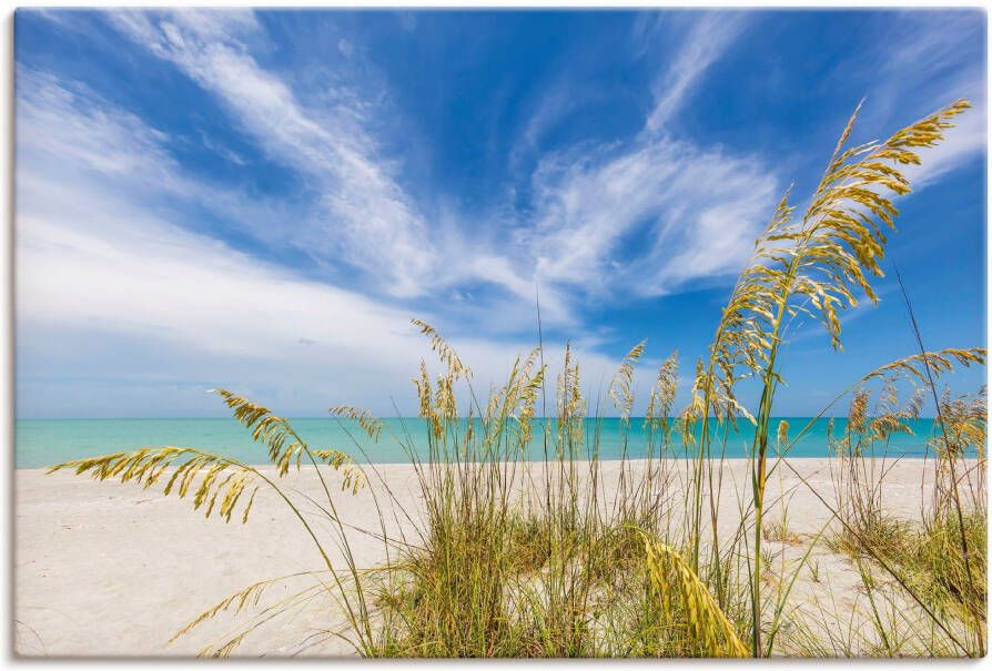Artland Artprint op linnen Hemelse stilte aan het strand