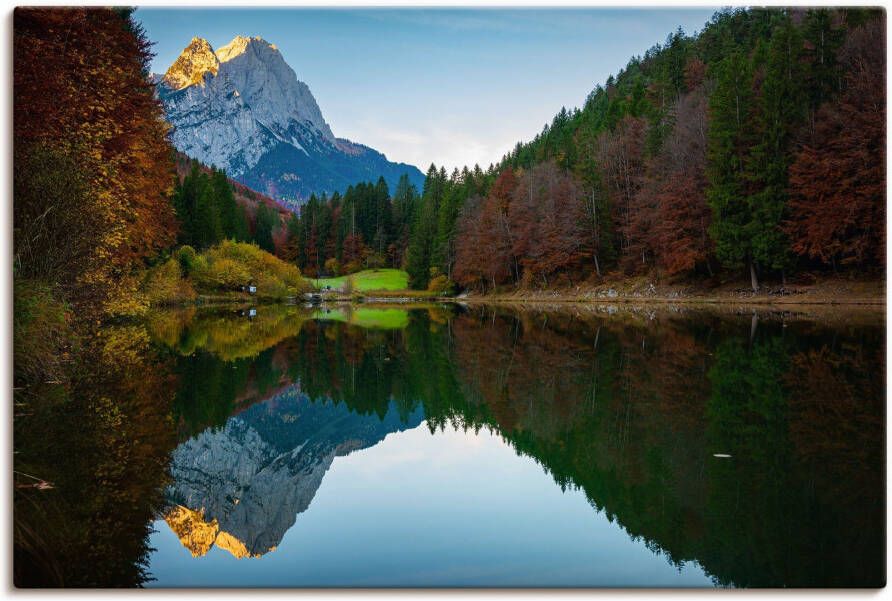 Artland Artprint Herfst aan de Rießersee als artprint van aluminium artprint voor buiten artprint op linnen in verschillende maten