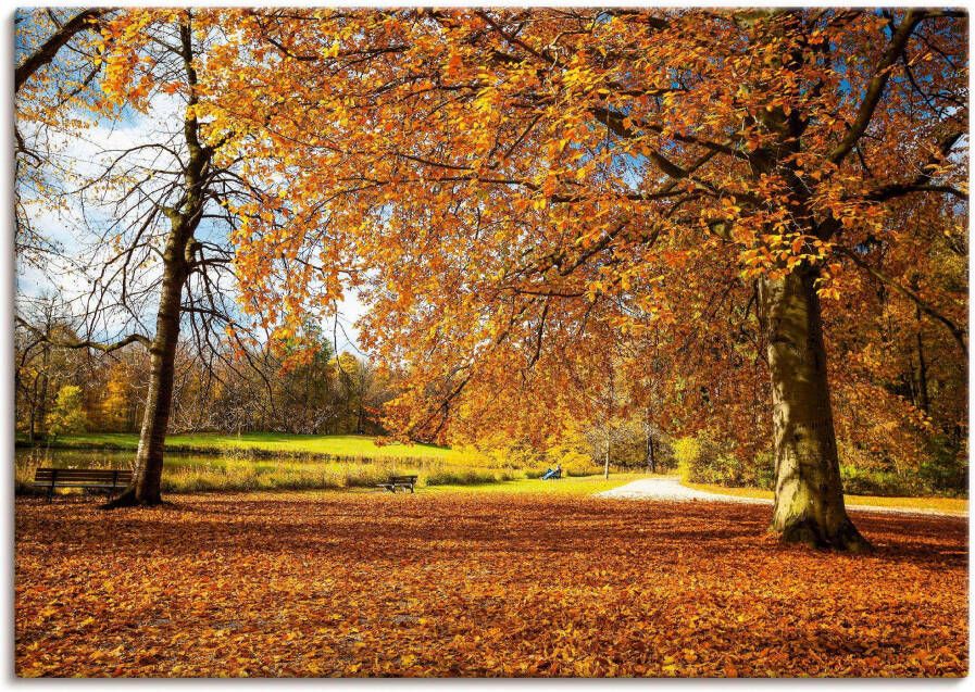 Artland Artprint Herfst bij slot Nymphenburg als artprint op linnen poster in verschillende formaten maten - Foto 4