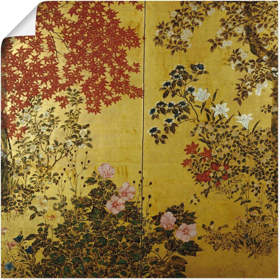 Artland Artprint Japans scherm 18e eeuw als artprint op linnen poster muursticker in verschillende maten - Foto 9