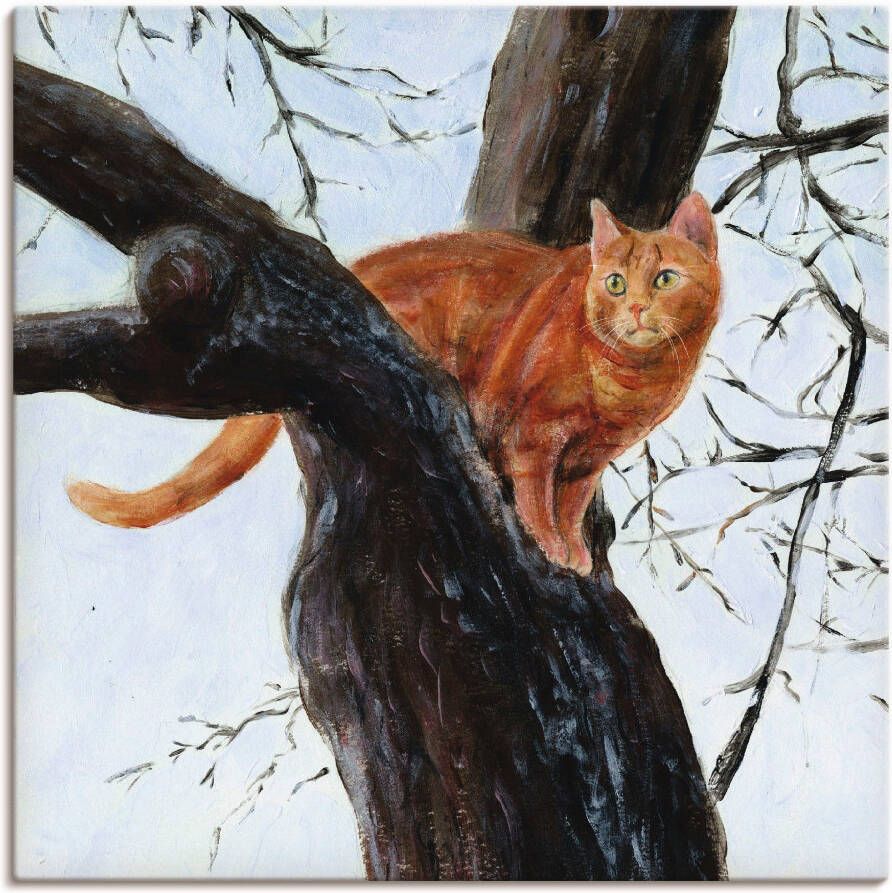Artland Artprint op linnen Kat in boom - Foto 5
