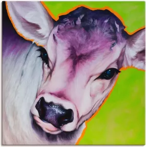 Artland Artprint Koe Pretty Betty in vele afmetingen & productsoorten -artprint op linnen poster muursticker wandfolie ook geschikt voor de badkamer (1 stuk)