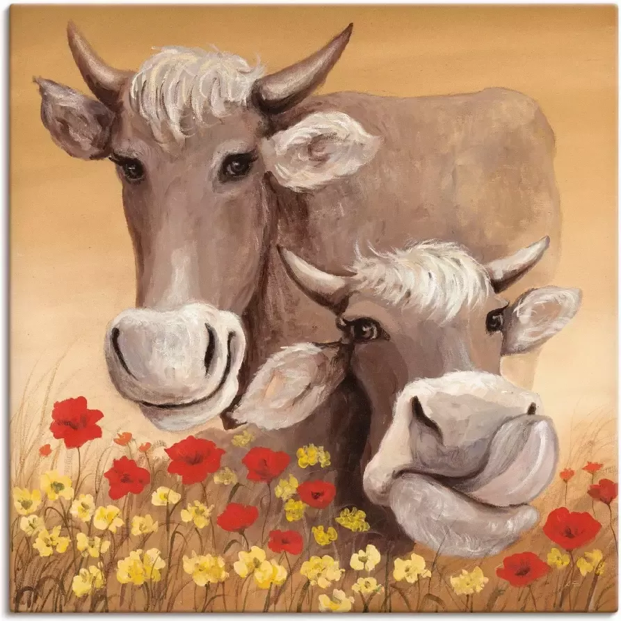 Artland Artprint Koeien in vele afmetingen & productsoorten artprint van aluminium artprint voor buiten artprint op linnen poster muursticker wandfolie ook geschikt voor de badkamer (1 stuk)