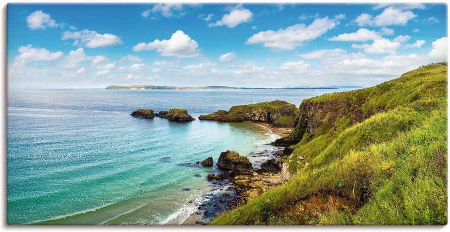 Artland Artprint op linnen Kustpad in Carrick-a-Rede