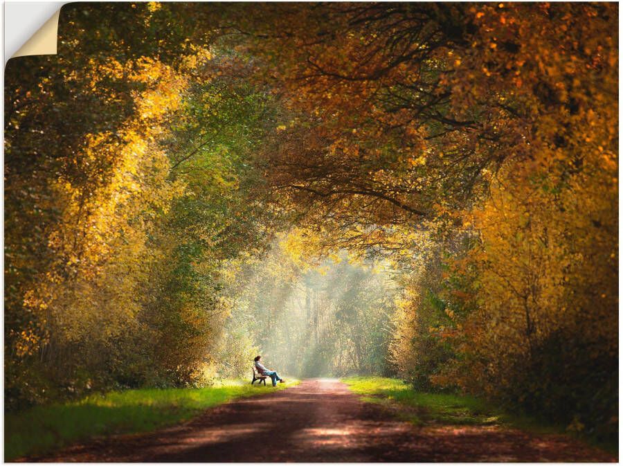 Artland Artprint Licht aan het eind van de tunnel... als artprint op linnen muursticker in verschillende maten