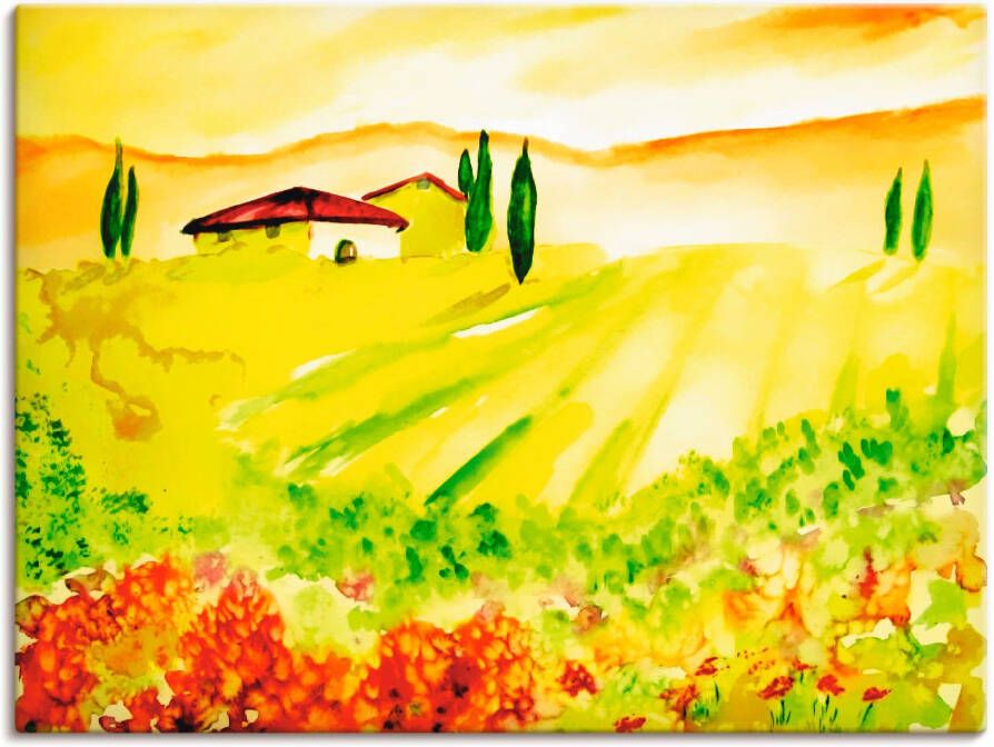 Artland Artprint Licht van Toscane als artprint op linnen poster muursticker in verschillende maten