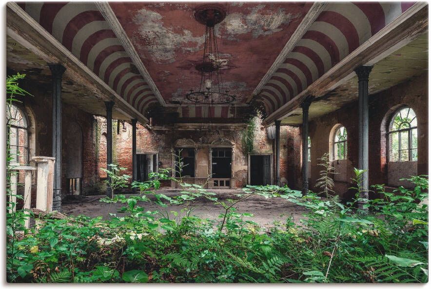 Artland Artprint Lost Places danszaal verlaten als artprint op linnen poster in verschillende formaten maten - Foto 4