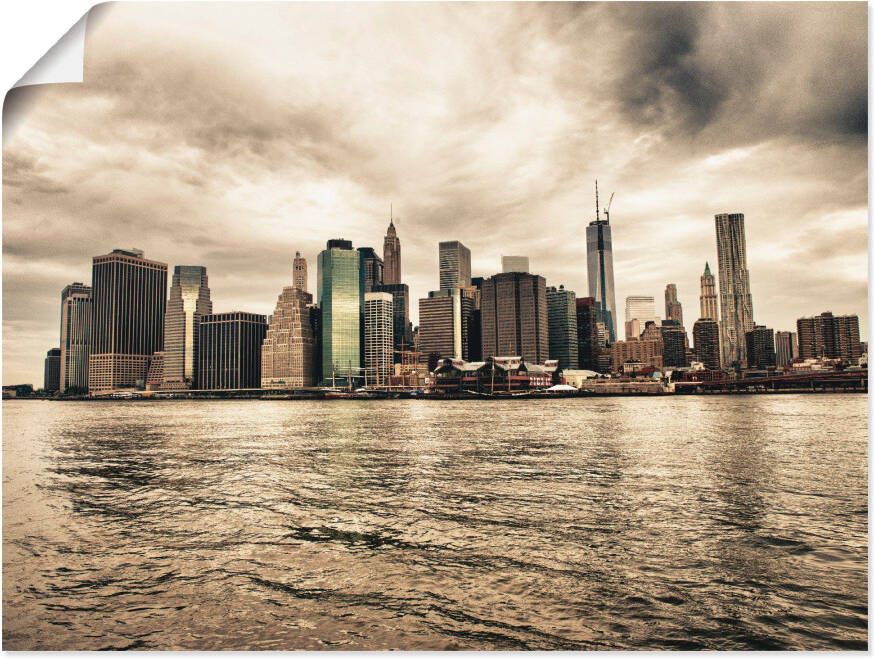 Artland Artprint Lower Manhattan skyline als artprint op linnen poster in verschillende formaten maten - Foto 1