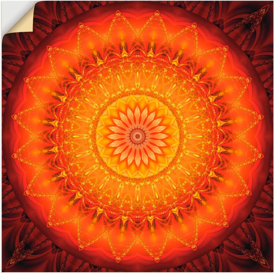 Artland Artprint Mandala energie 1 als artprint op linnen poster muursticker in verschillende maten - Foto 3