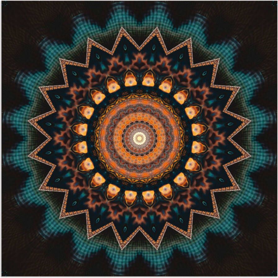 Artland Artprint Mandala kosmisch bewustzijn als artprint van aluminium artprint voor buiten artprint op linnen poster muursticker - Foto 1