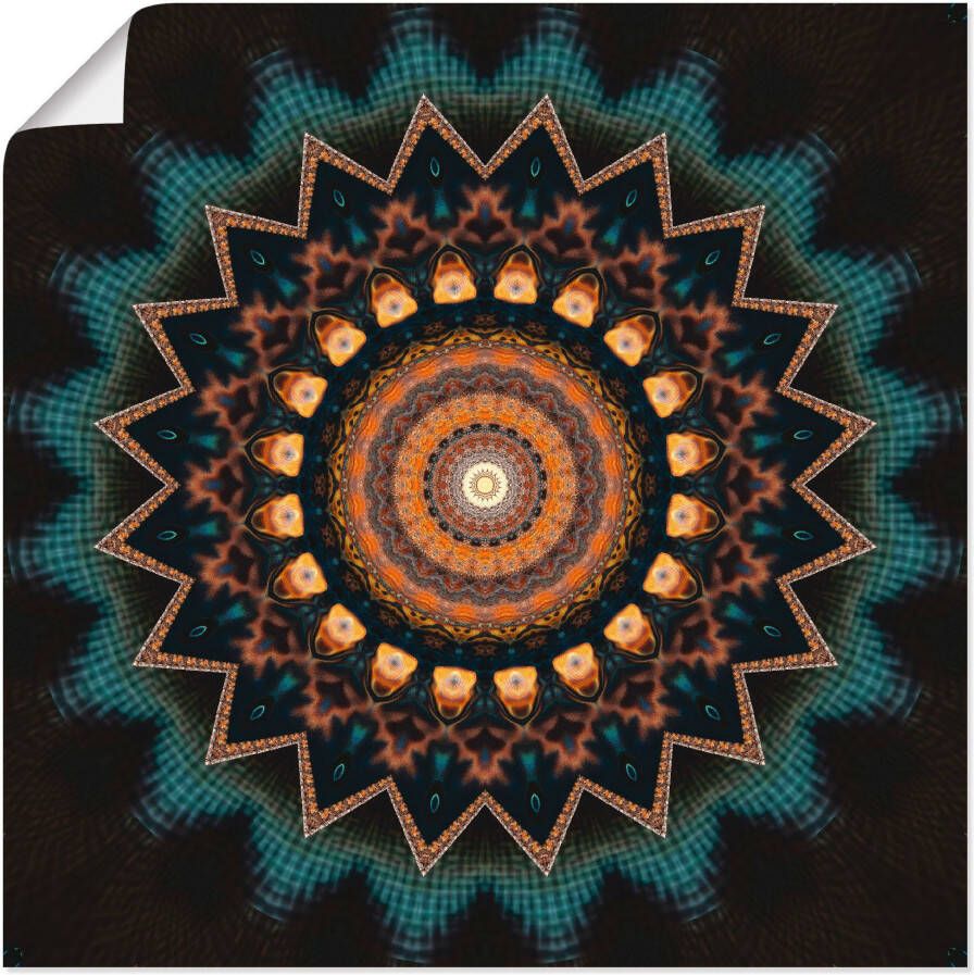 Artland Artprint Mandala kosmisch bewustzijn als artprint van aluminium artprint voor buiten artprint op linnen poster muursticker - Foto 1