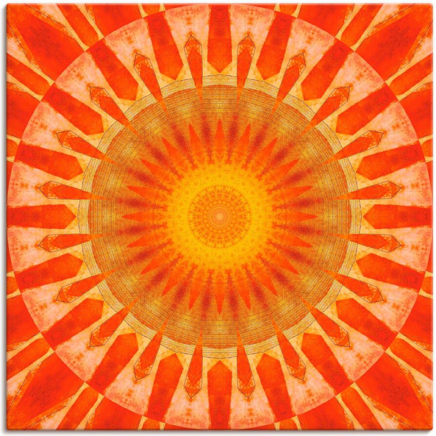 Artland Artprint Mandala zonsondergang als artprint op linnen poster in verschillende formaten maten - Foto 1