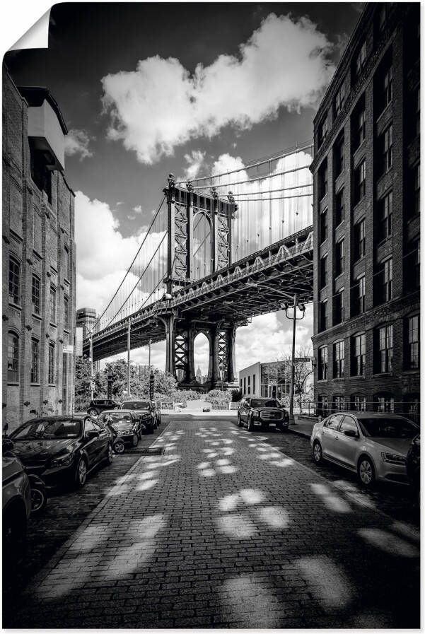 Artland Artprint Manhattan Bridge in Brooklyn New York als artprint op linnen poster in verschillende formaten maten - Foto 5