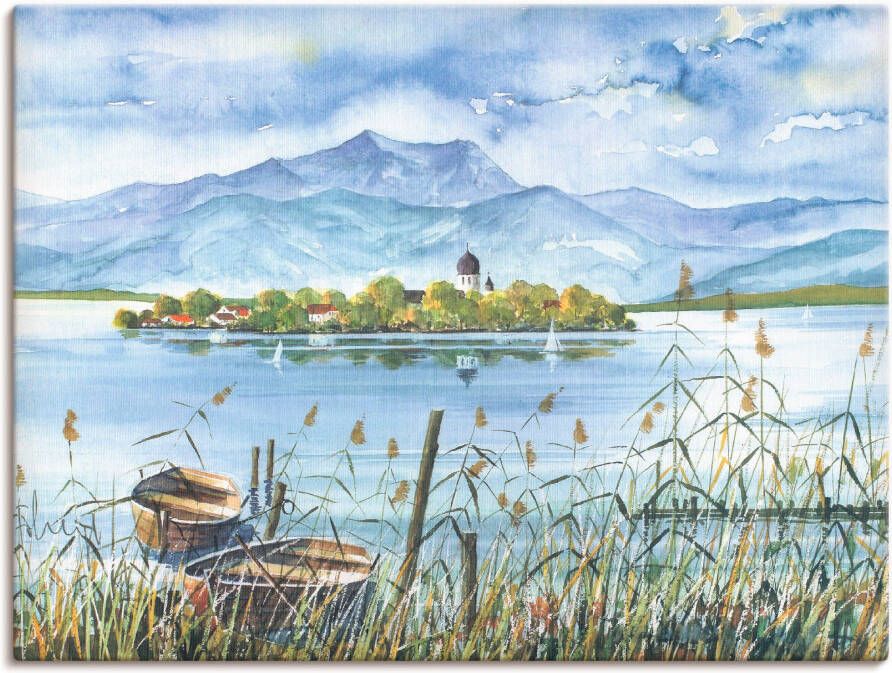 Artland Artprint Meerzicht Herreninsel als artprint op linnen poster in verschillende formaten maten - Foto 6