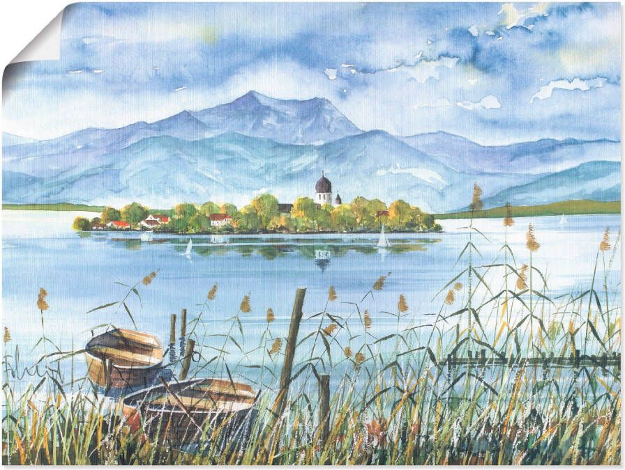 Artland Artprint Meerzicht Herreninsel als artprint op linnen poster in verschillende formaten maten - Foto 1