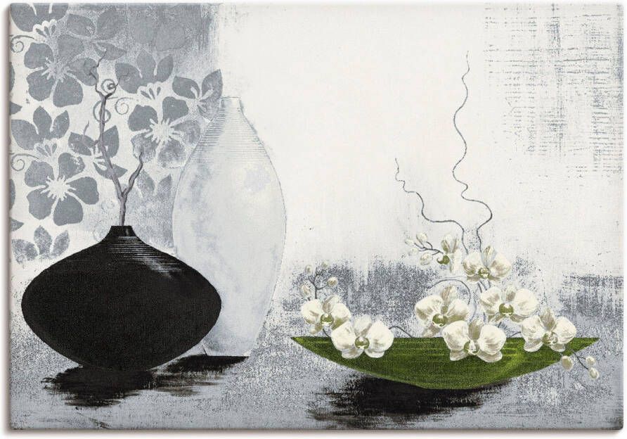 Artland Artprint Modern bol vat met orchideeën als artprint op linnen poster in verschillende formaten maten - Foto 1