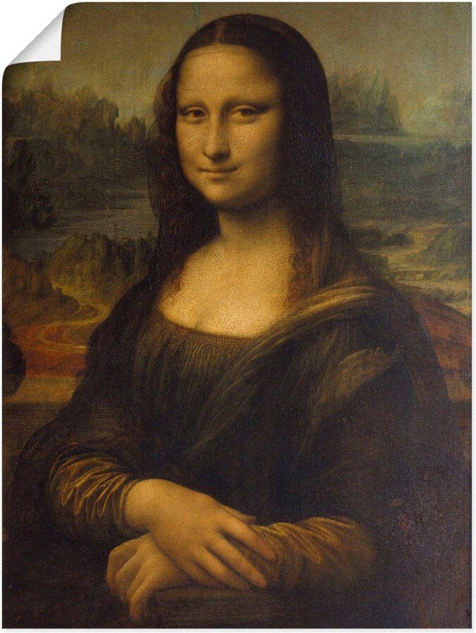 Artland Artprint Mona Lisa. Omstreeks 1503 als artprint op linnen poster in verschillende formaten maten - Foto 2