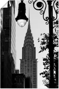 Artland Artprint New York Chrysler Building in vele afmetingen & productsoorten artprint van aluminium artprint voor buiten artprint op linnen poster muursticker wandfolie ook geschikt voor de badkamer (1 stuk)