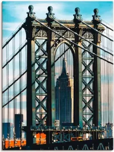 Artland Artprint New York Manhattan Bridge in vele afmetingen & productsoorten -artprint op linnen poster muursticker wandfolie ook geschikt voor de badkamer (1 stuk)