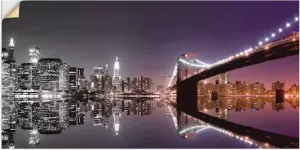 Artland Artprint New York skyline nachtelijke reflectie (1 stuk)
