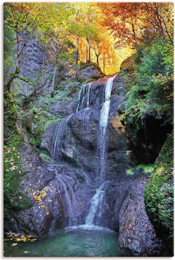 Artland Artprint op linnen Niedersonthofener waterval in Allgäu - Foto 6