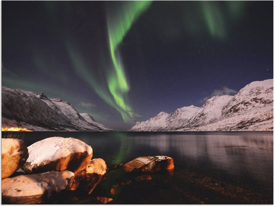 Artland Artprint Noorderlicht Noorwegen II als artprint van aluminium artprint voor buiten poster in diverse formaten - Foto 7