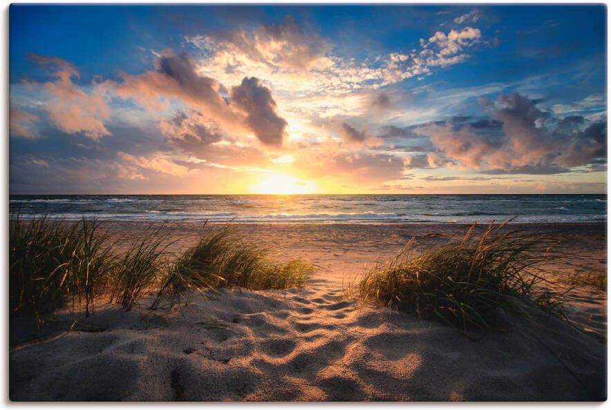 Artland Artprint op linnen Oostzeestrand