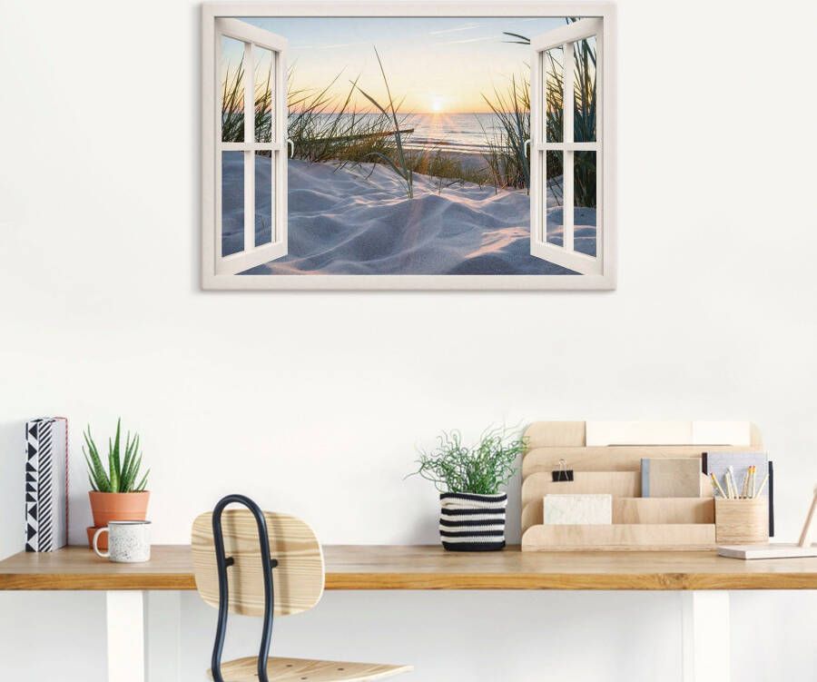 Artland Artprint Oostzeestrand door het raam - Foto 3