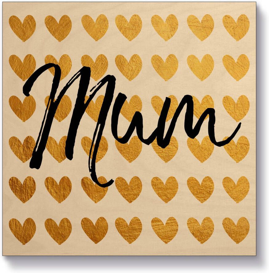 Artland Artprint op hout Gouden harten voor mama - Foto 5