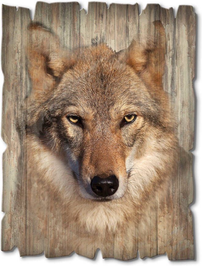 Artland Artprint op hout Wolf - Foto 4
