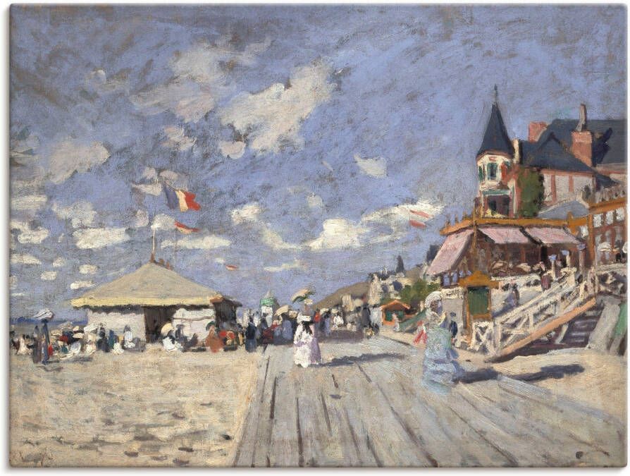 Artland Artprint op linnen Aan het strand van Trouville. 1870.