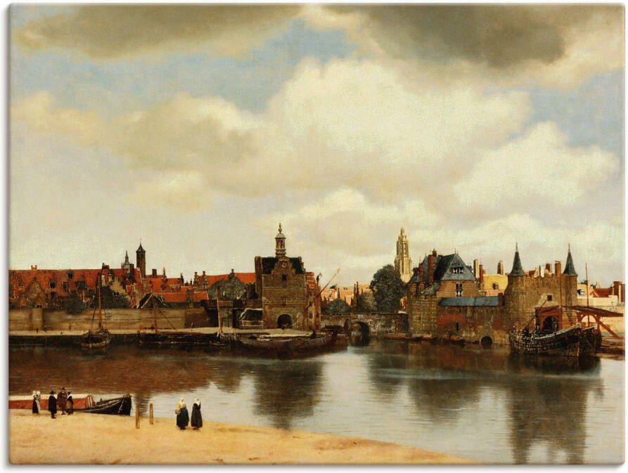 Artland Artprint op linnen Aanzicht van de stad Delft. Ca. 1660 - Foto 4