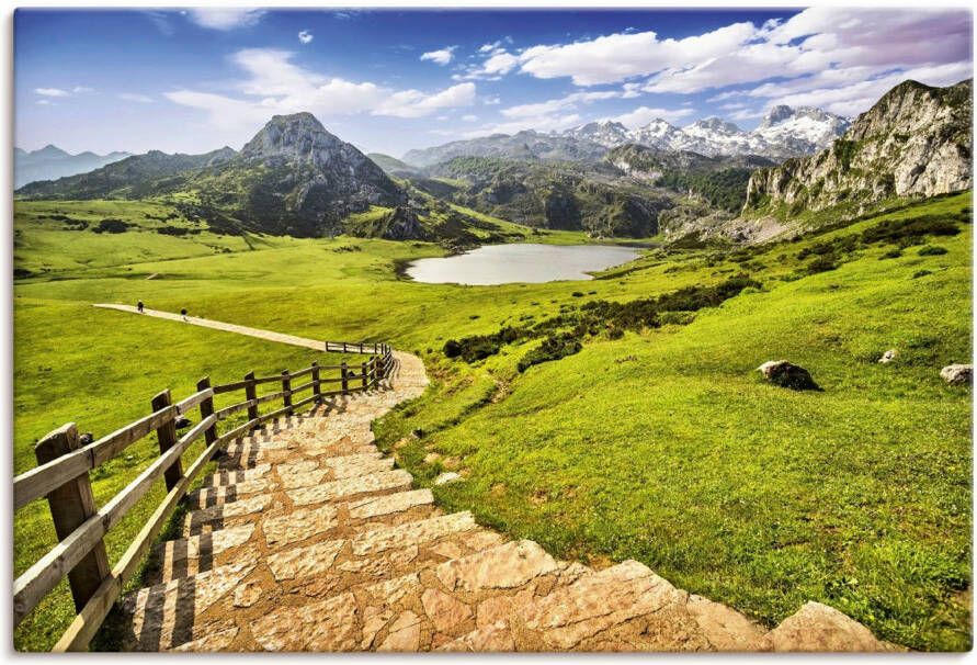 Artland Artprint op linnen Berglandschap in Asturië gespannen op een spieraam - Foto 4