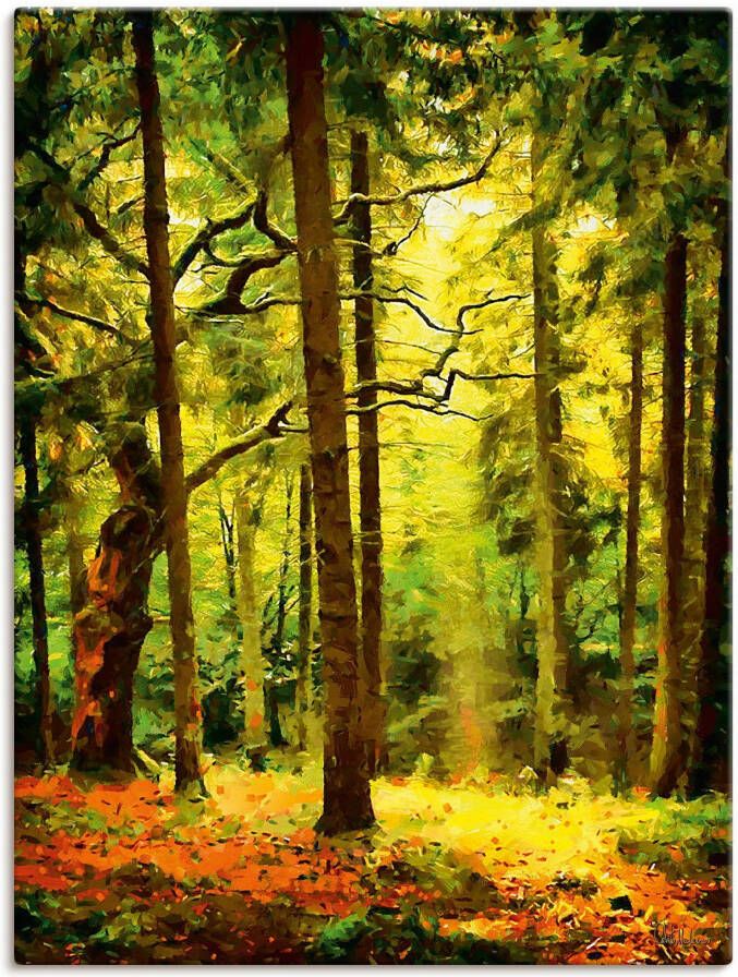 Artland Artprint op linnen Bos II