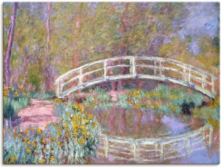 Artland Artprint op linnen Brug in Monets tuin gespannen op een spieraam - Foto 4