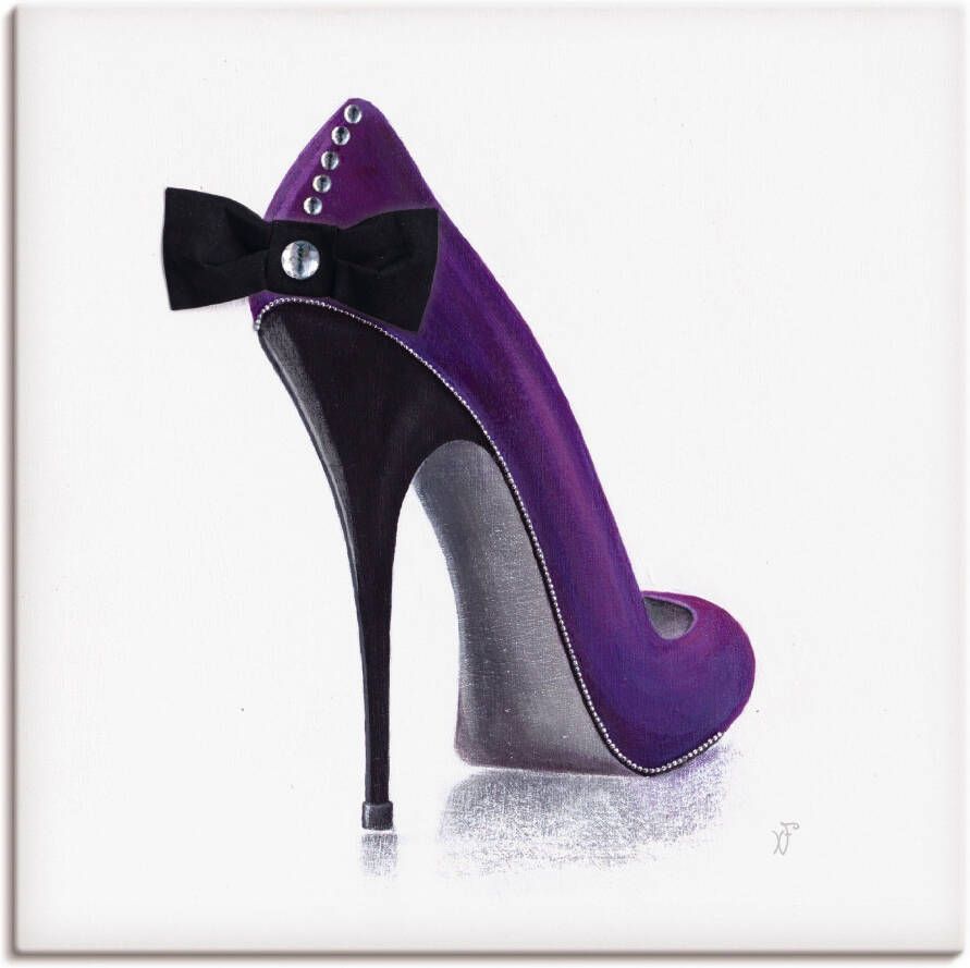 Artland Artprint op linnen Damesschoenen violet model - Foto 1