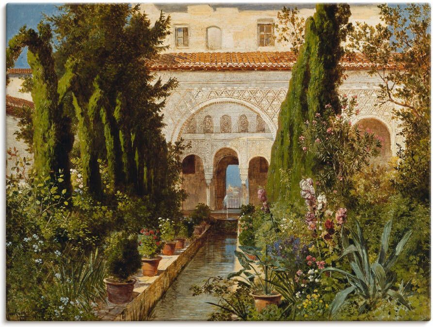 Artland Artprint op linnen De tuin van de Generalife bij Granada - Foto 6