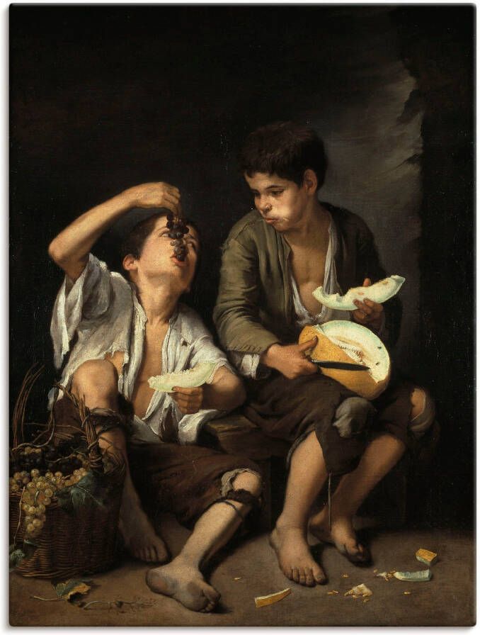 Artland Artprint op linnen Druiven en meloen eters. 1645 46 - Foto 6