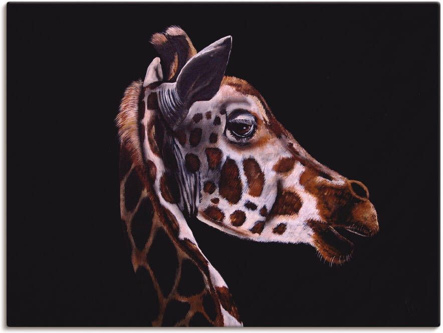 Artland Artprint op linnen Giraffen portret gespannen op een spieraam - Foto 9