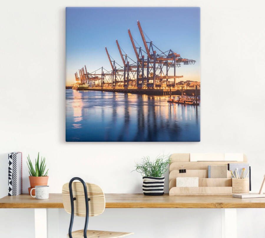 Artland Artprint op linnen Hamburg Containerterminals - Foto 2