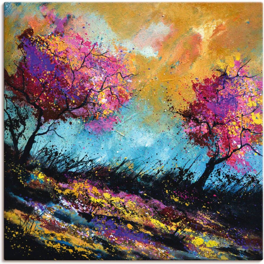 Artland Artprint op linnen Herfst-eiken