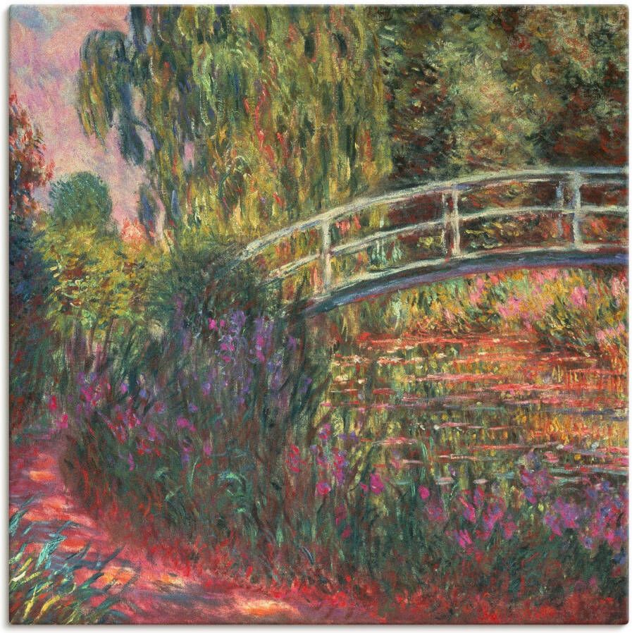 Artland Artprint op linnen Japanse brug in de tuin van Giverney - Foto 4