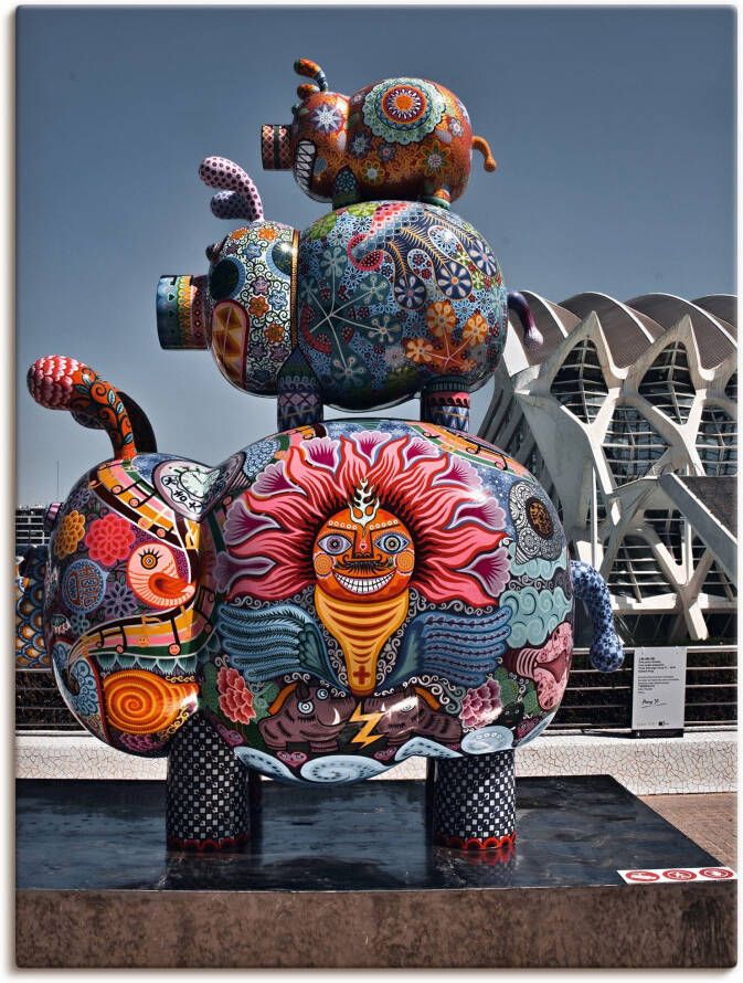 Artland Artprint op linnen Kleurrijke kunst in Valencia II - Foto 5