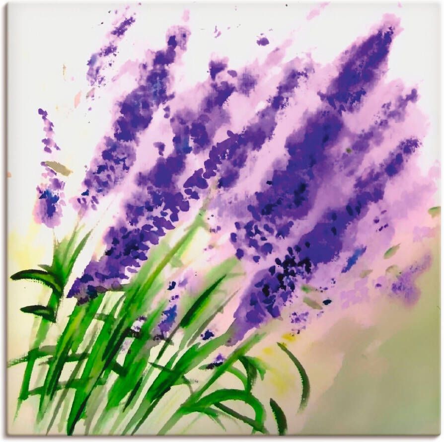 Artland Artprint op linnen Lavendel-aquarel