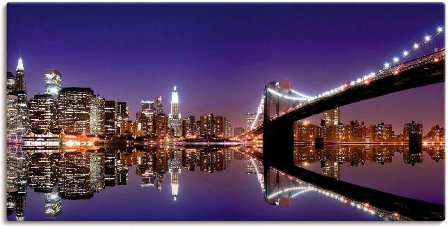 Artland Artprint op linnen New York skyline gespannen op een spieraam - Foto 4